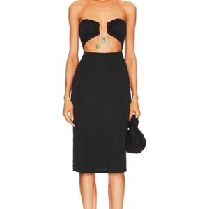 L'Academie Black Strapless Jumpsuit
